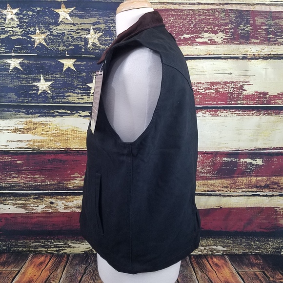 WYOMING TRADERS CODY CONCEALED CARRY CANVAS VEST - BLACK - Picture 6 of 8